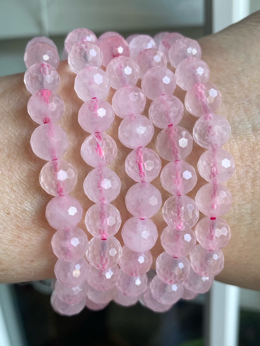 🌸 8mm Faceted Rose Quartz Bracelets — A Little Love You Can Wear 🌸